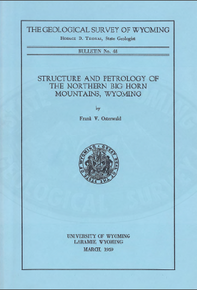 Structure and Petrology of the Northern Bighorn Mountains, Wyoming (1959)