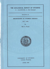 Bibliography of Wyoming Geology 1917–1945 (1969)
