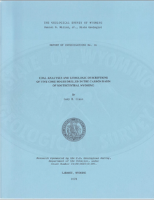 Coal Analyses and Lithologic Descriptions of Five Core Holes Drilled in the Carbon Basin of Southcentral Wyoming (1978)
