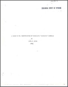 Guide to the Identification of Kimberlite “Indicator” Minerals (1984)