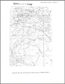 Geologic Map of the Big Chief Gold Mine, South Pass (1984)