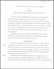 Powder River Basin—Its Uranium History and Production (1979)