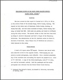 Preliminary Report on the Rabbit Creek Graphite Deposit, Platte County, Wyoming (1950)