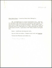 Preliminary Memorandum on the Occurrence of Dolomitic Limestone in Roger’s Canyon, Albany County, Wyoming (1943)
