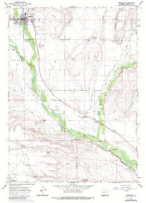 7.5' Topo Map of the Pinedale, WY Quadrangle