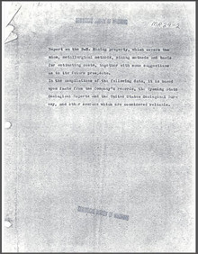 Report on the B.H. Mining Property (1929)