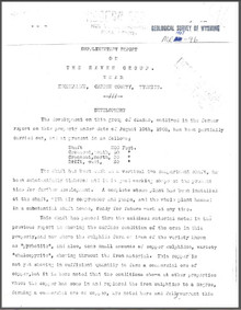 Supplementary Report on the Raven Group near Encampment, Carbon County, Wyoming (1907)