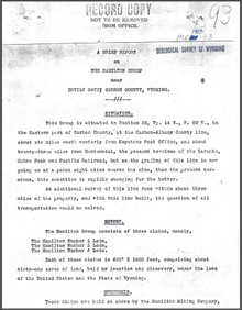 A Brief Report on the Hamilton Group near Devils Gate, Carbon County, Wyoming (1907)