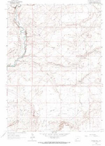7.5' Topo Map of the Pittman Well, WY Quadrangle