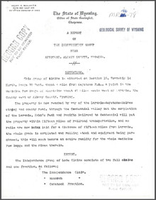 Report on the Independence Group near Keystone, Albany County, Wyoming (1906)