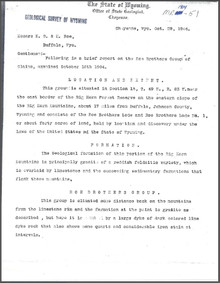 A Brief Report on the Roe Brothers Group of Claims near Buffalo, Johnson County, Wyoming (1904)