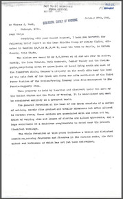 A Brief Report on the Lena Shields Group of Mining Claims near Battle, Carbon County, Wyoming (1902)