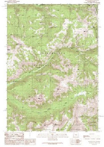 7.5' Topo Map of the Pollux Peak, WY Quadrangle