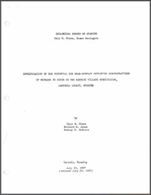 Investigation of the Potential for Near-Surface Explosive Concentrations of Methane to Occur in the Rawhide Village Subdivision, Campbell County, Wyoming (1987)