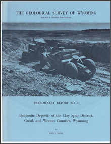 Bentonite Deposits of the Clay Spur District, Crook and Weston Counties, Wyoming (1965)