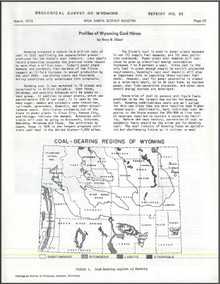 Profiles of Wyoming Coal Mines (1973)