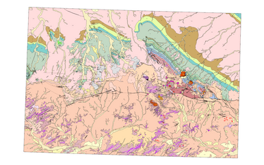 geologic map of the Rattlesnake Hills quadrangle, Wyoming