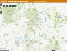interactive oil and gas map of Wyoming