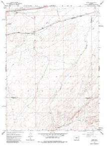 7.5' Topo Map of the Riner, WY Quadrangle