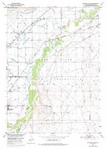 7.5' Topo Map of the Riverton East, WY Quadrangle
