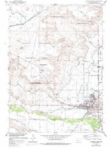 7.5' Topo Map of the Riverton West, WY Quadrangle