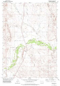 7.5' Topo Map of the Riverview, WY Quadrangle