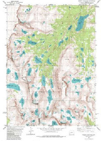 7.5' Topo Map of the Roberts Mountain, WY Quadrangle