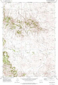 7.5' Topo Map of the Rocky Butte, WY Quadrangle