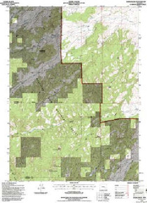 7.5' Topo Map of the Saddleback Mountain, WY Quadrangle