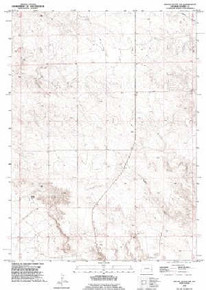 7.5' Topo Map of the Spoon Butte SW, WY Quadrangle
