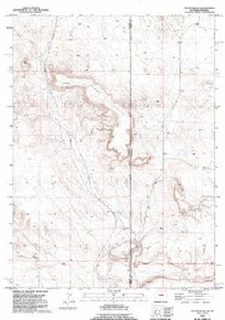 7.5' Topo Map of the Spoon Butte, WY Quadrangle