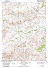 7.5' Topo Map of the Spring Creek, WY Quadrangle