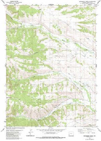 7.5' Topo Map of the Springman Creek, WY Quadrangle