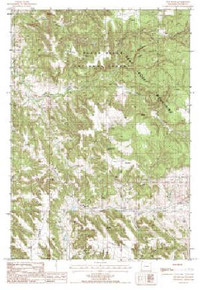 7.5' Topo Map of the The Rocks, WY Quadrangle