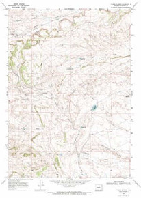 7.5' Topo Map of the Three Buttes, WY Quadrangle