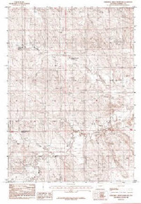 7.5' Topo Map of the Threemile Creek Reservoir, WY Quadrangle