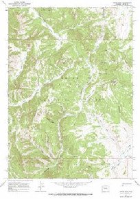 7.5' Topo Map of the Tripod Peak, WY Quadrangle