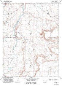 7.5' Topo Map of the Turtle Hill, WY Quadrangle