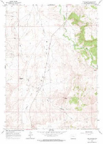 7.5' Topo Map of the Twin Buttes, WY Quadrangle