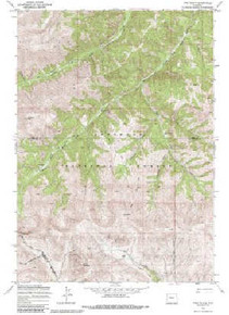 7.5' Topo Map of the Twin Peaks, WY Quadrangle