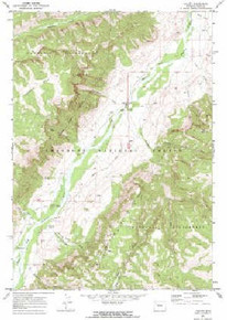 7.5' Topo Map of the Valley, WY Quadrangle