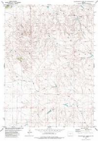 7.5' Topo Map of the Wagonhound Creek NE, WY Quadrangle