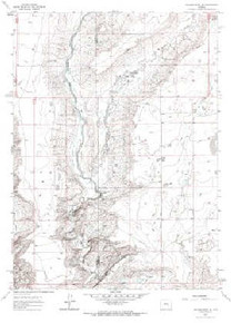 7.5' Topo Map of the Walker Draw SE, WY Quadrangle