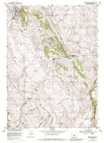 7.5' Topo Map of the Weiser Pass, WY Quadrangle