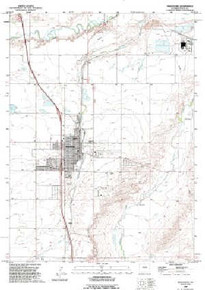 7.5' Topo Map of the Wheatland, WY Quadrangle