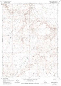 7.5' Topo Map of the Whiskey Buttes, WY Quadrangle