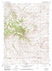 7.5' Topo Map of the Whiskey Peak, WY Quadrangle