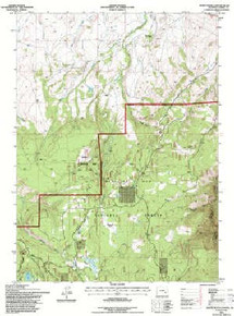 7.5' Topo Map of the White Rock Canyon, WY Quadrangle