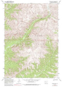 7.5' Topo Map of the Wiggins Peak, WY Quadrangle