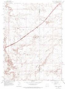 7.5' Topo Map of the Wildcat Butte, WY Quadrangle